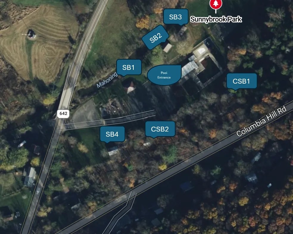 Pavilion and Cabin Location Map
